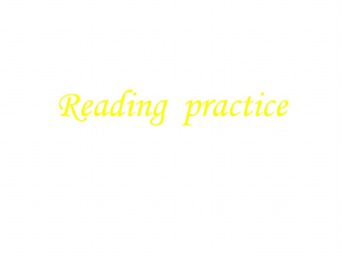 高考英语reading--practice