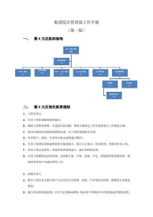 集团综合管理部工作手册