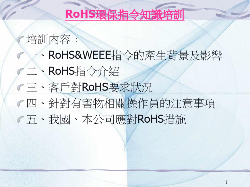 ROHS环保指令知识培训PPT课件