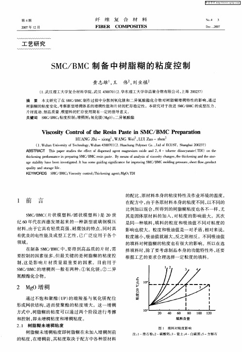 SMC／BMC制备中树脂糊的粘度控制