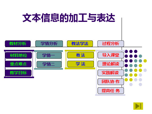 文本信息的加工与表达说课课件2