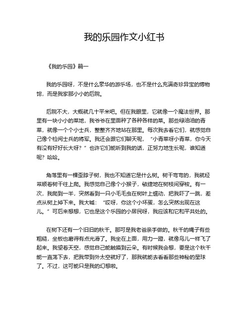 我的乐园作文小红书