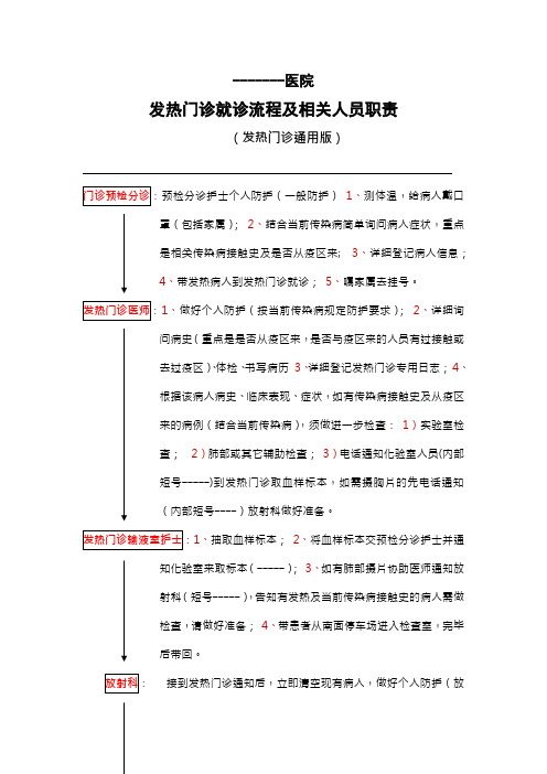 发热门诊流程图