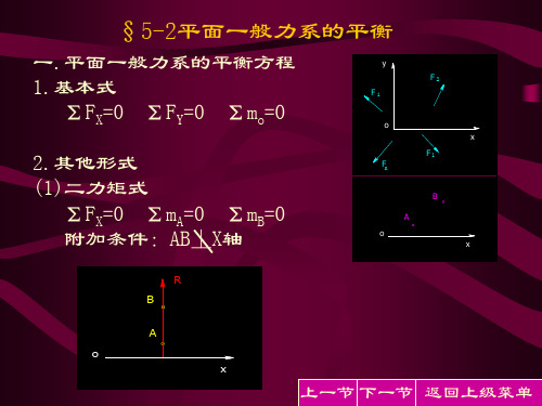 5-2 平面一般力系的平衡