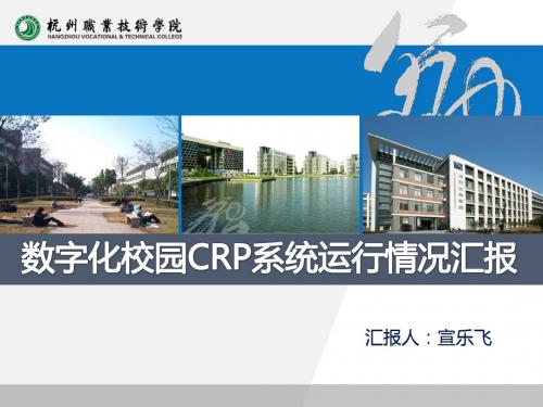 数字化校园CRP系统运行情况汇报