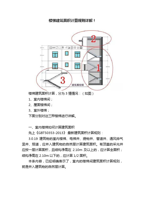 楼梯建筑面积计算规则详解！