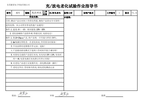 老化作业指导书