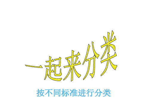 一年级上册数学课件4.2一起来分类北师大版