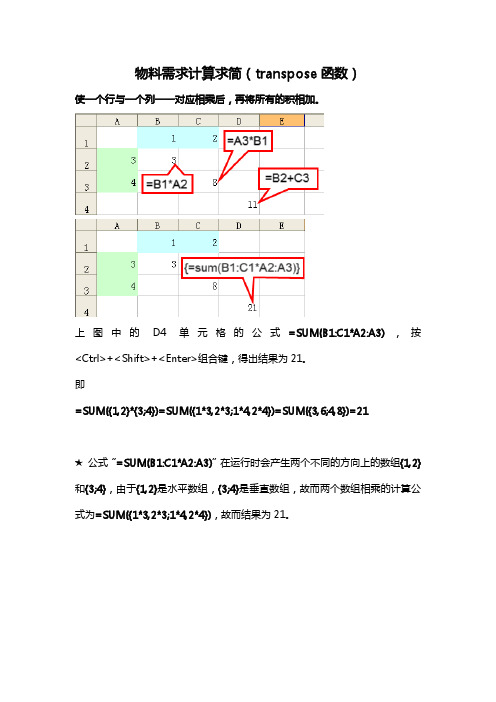 物料需求计算求简