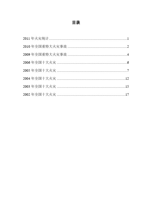 2001-2011历年火灾统计415