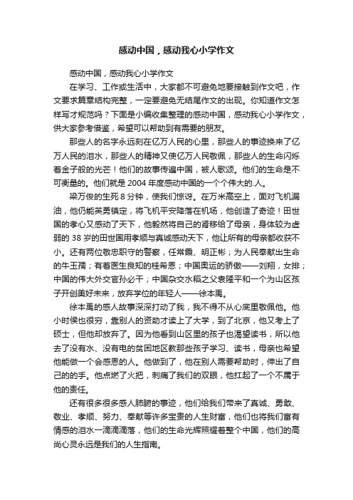 感动中国，感动我心小学作文