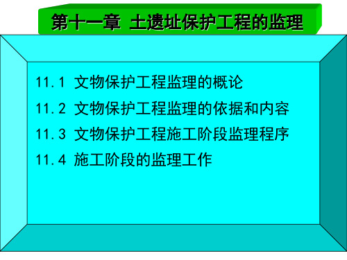 文物保护-土遗址-第十一章