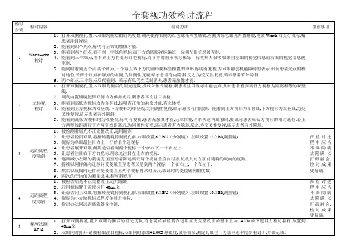 全套视功能检查流程表