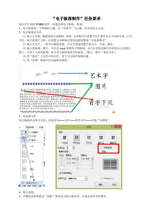 电子报制作要求