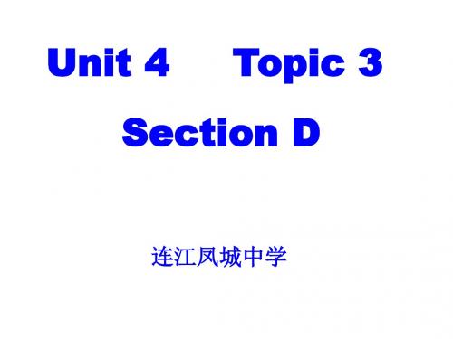 仁爱英语九年级上册Unit 4 Topic 3 Section D 教学课件 (共22张PPT)