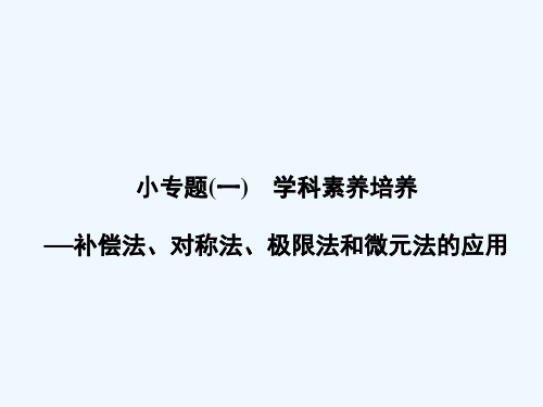 2018-2019高中同步新课标高中物理人教版选修3-1课件：第一章 静电场小专题一 