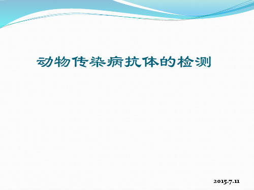 动物传染病抗体检测技术