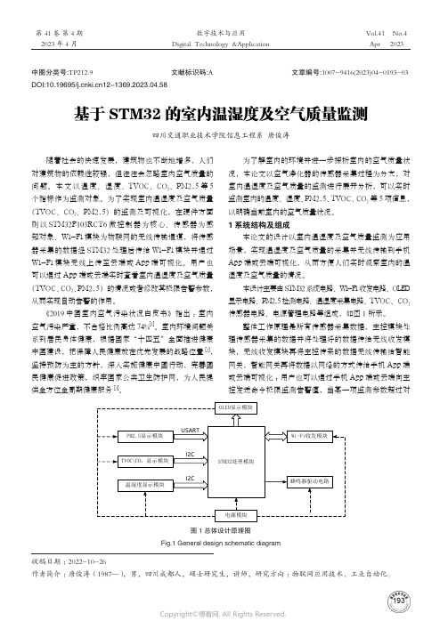 211173180_基于STM32的室内温湿度及空气质量监测