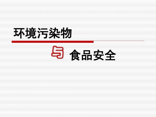 六、环境污染物与食品安全