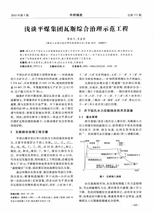 浅谈平煤集团瓦斯综合治理示范工程