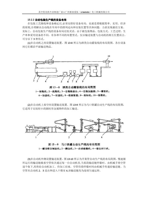 自动包装生产线的设备布局