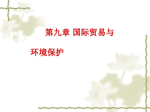 国际贸易与环境保护-PPT文档资料