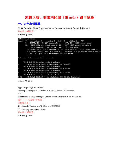 OSPF末梢区域的设置