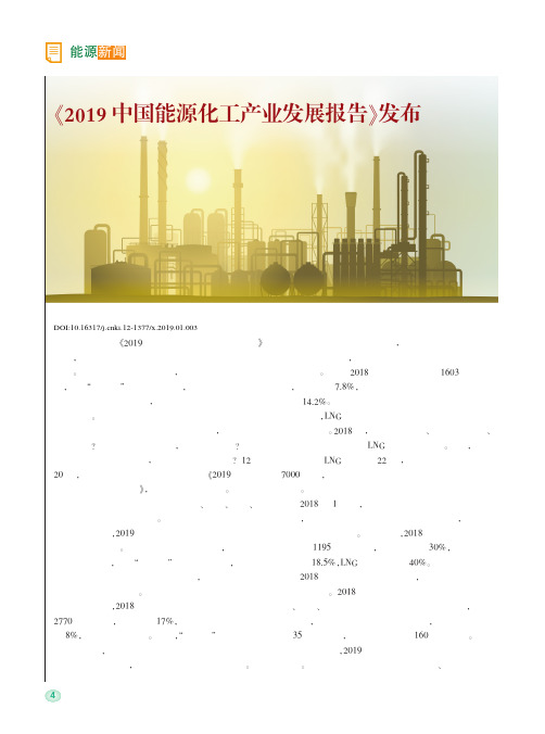 《2019中国能源化工产业发展报告》发布