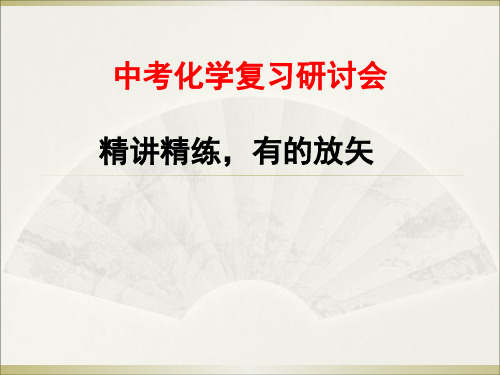 最新中考化学复习研讨会发言材料：精讲精练,有的放矢