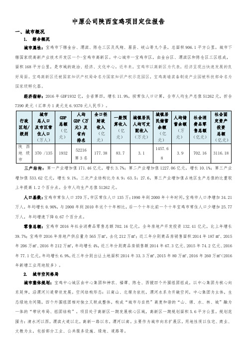 房地产公司项目定位报告