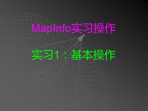 MapInfo操作