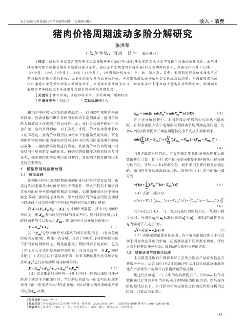 猪肉价格周期波动多阶分解研究