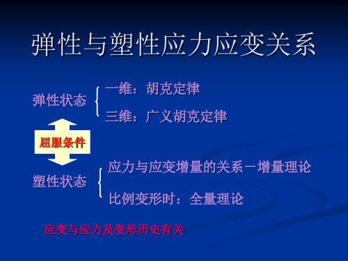 弹性与塑性应力应变关系