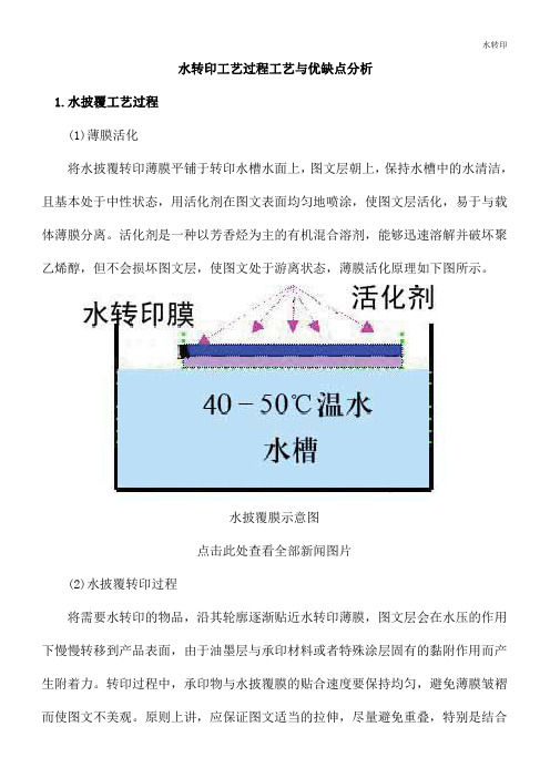 水转印工艺过程工艺与优缺点分析