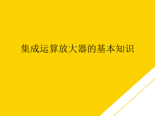 集成运算放大器的基本知识(最全版)PTT文档