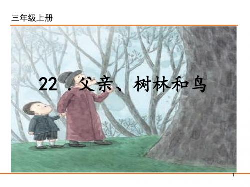 2019最新统编版三年级语文上册22父亲、树林和鸟ppt公开课精品课件