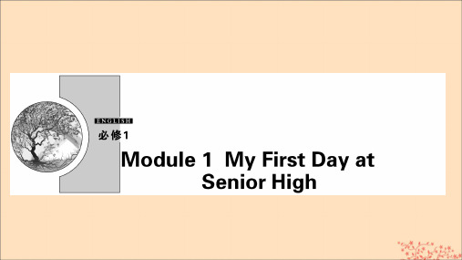 2019_2020学年高中英语Module1MyFirstDayatSeniorHigh课件外研版必修1