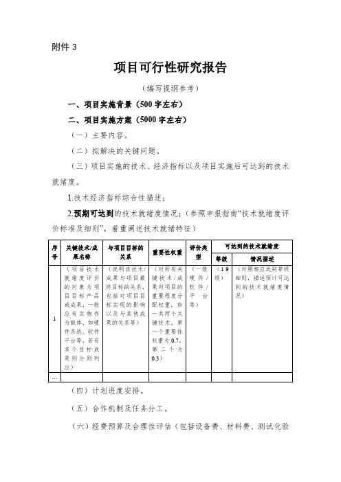 项目可行性研究报告