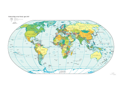 世界地图-英文版