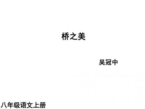 人教版语文八年级上册 课件：桥之美1课件