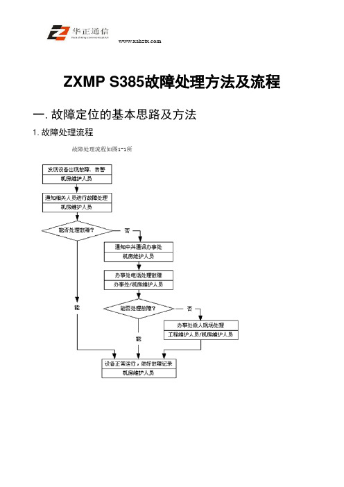 ZXMP S385故障处理方法及流程