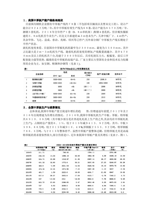 中厚板发展现状介绍