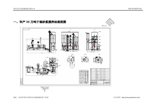 年产30万吨干混砂浆搅拌站设备配置单跟价格表