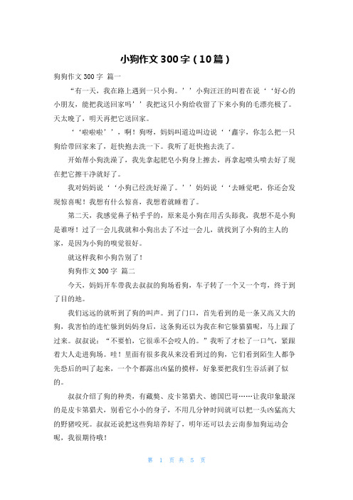 小狗作文300字(10篇)