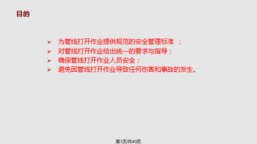 管线打开许可管理PPT课件