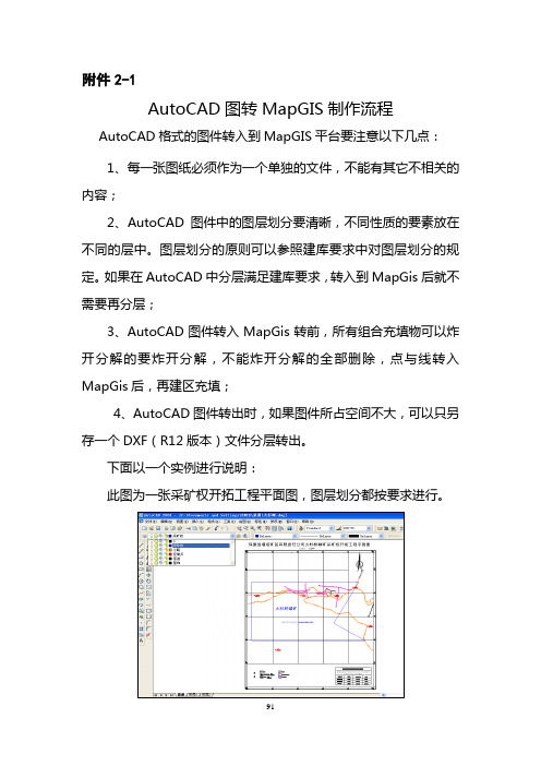 AutoCAD图转MapGis及误差校正(矿业权)