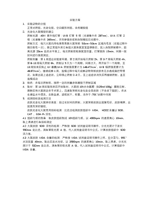 光老化实验方案