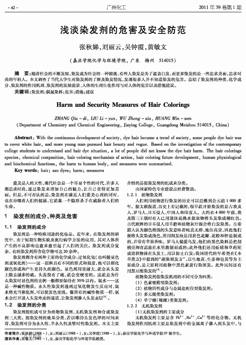 浅淡染发剂的危害及安全防范