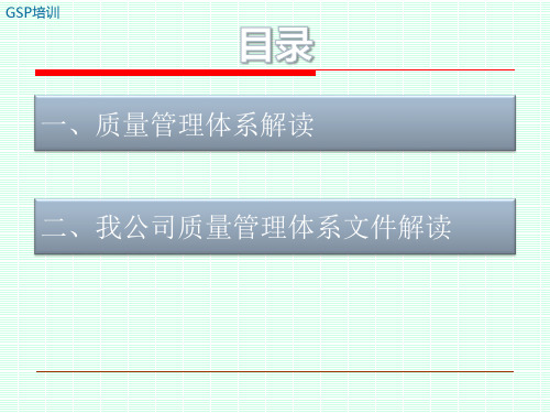 GSP质量管理体系培训ppt课件