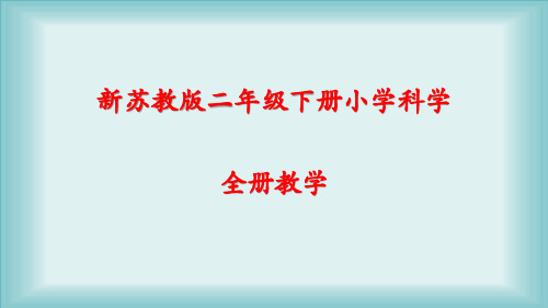 (新教材)苏教版二年级下册科学全册教学课件PPT精选全文